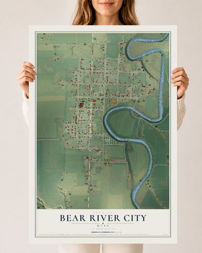 Map of Bear River City, Utah, 24 x 36 inch unframed archival matte print