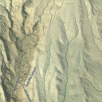 Second close-up of the map of Blanding, Utah print showing more streets and buildings