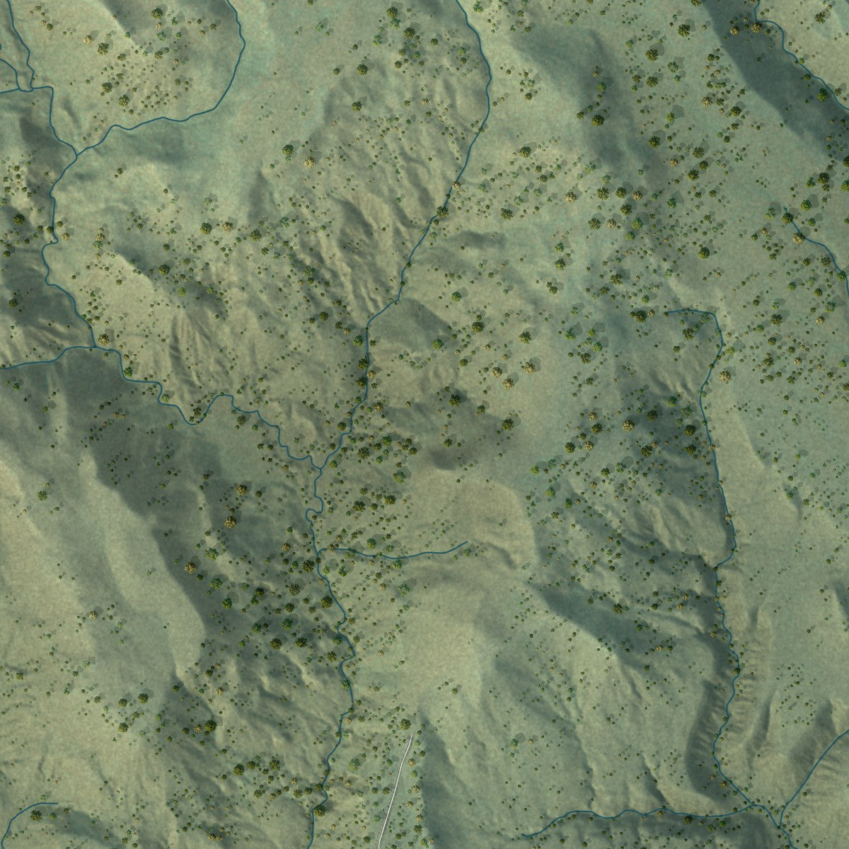 Close-up of the map of Boulder, Utah print showing street and building detail