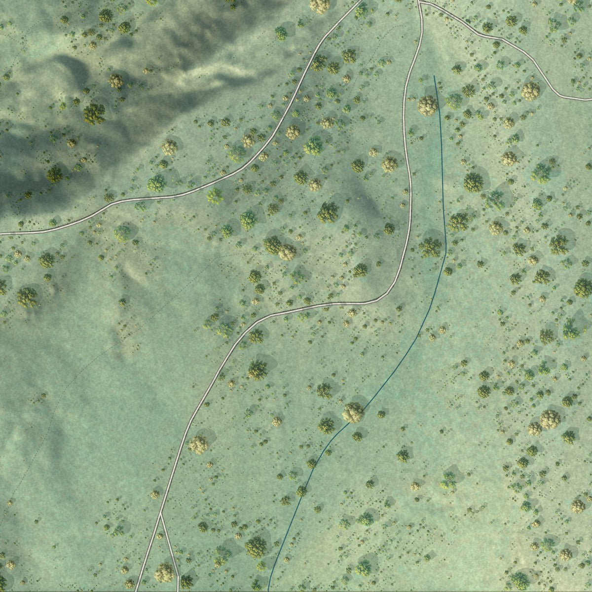 Close-up of the map of Brian Head, Utah print showing street and building detail