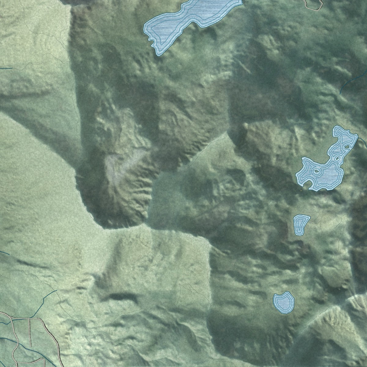Second close-up of the map of Brighton, Utah print showing more streets and buildings