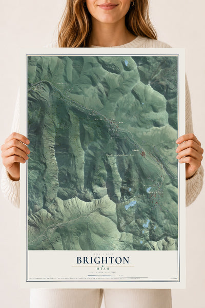 Map of Brighton, Utah, 18 x 24 inch unframed archival matte print