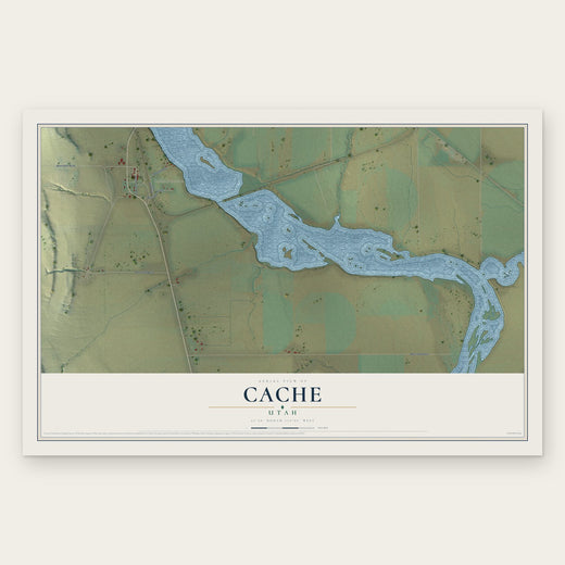 Cache, Utah map print, the full design