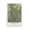 Map of Cannonville, Utah, 12 x 18 inch unframed archival matte print