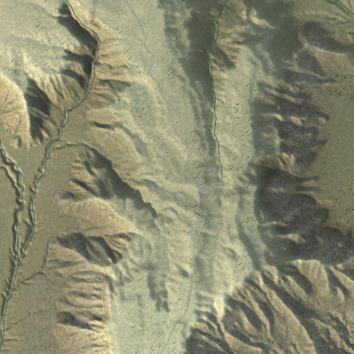 Second close-up of the map of Cannonville, Utah print showing more streets and buildings