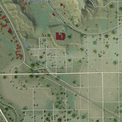 Close-up of the map of Carbonville, Utah print showing street and building detail