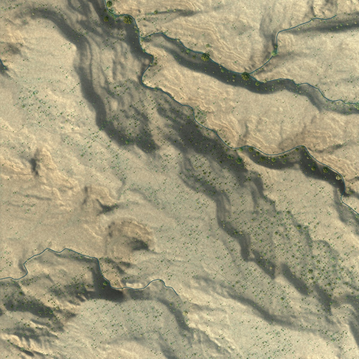 Second close-up of the map of Castle Valley, Utah print showing more streets and buildings