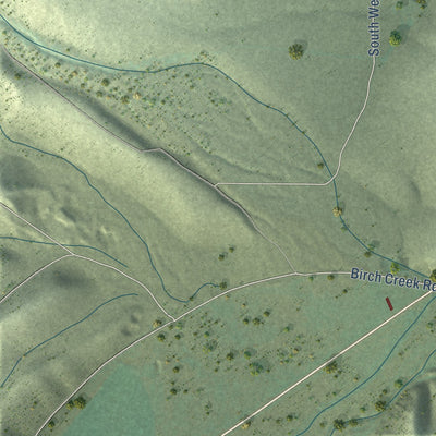 Second close-up of the map of Circleville, Utah print showing more streets and buildings