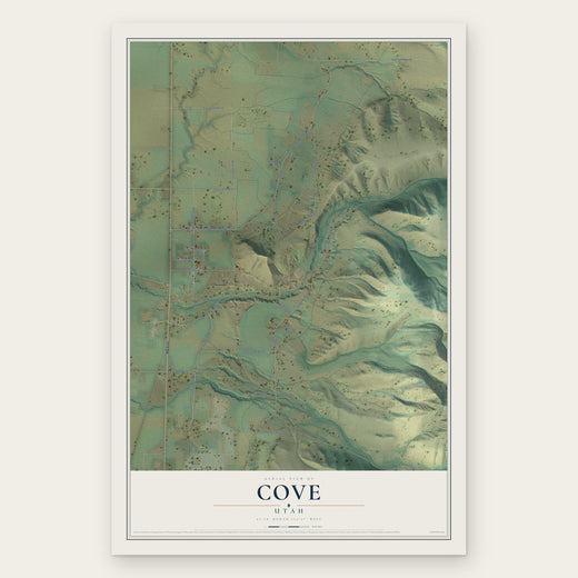 Cove, Utah map print, the full design