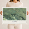 Map of Daniel, Utah, 12 x 18 inch unframed archival matte print