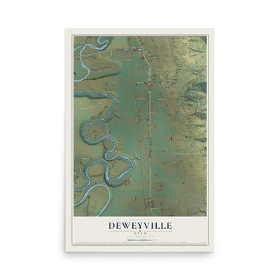 Map of Deweyville, Utah, 12 x 18 inch unframed archival matte print