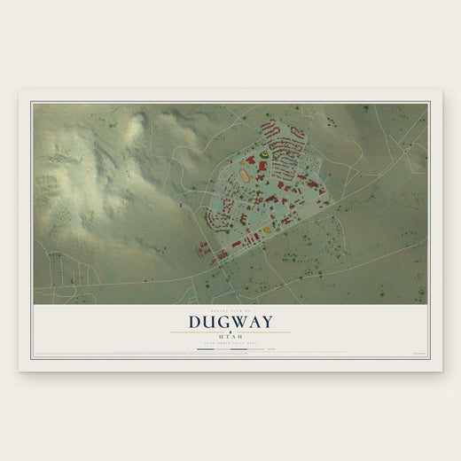 Dugway, Utah map print, the full design