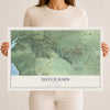 Map of Dutch John, Utah, 12 x 18 inch unframed archival matte print
