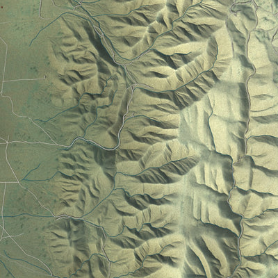 Close-up of the map of Eagle Mountain, Utah print showing street and building detail