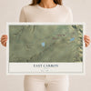 Map of East Carbon, Utah, 12 x 18 inch unframed archival matte print