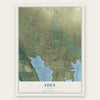 Eden, Utah map print, the full design