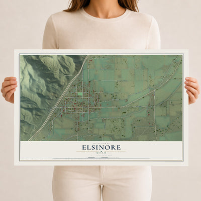 Map of Elsinore, Utah, 12 x 18 inch unframed archival matte print