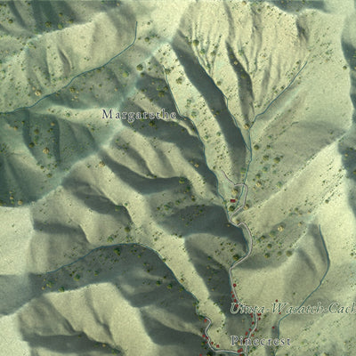 Close-up of the map of Emigration Canyon, Utah print showing street and building detail