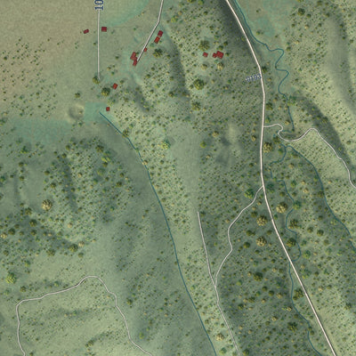Second close-up of the map of Enterprise, Utah print showing more streets and buildings