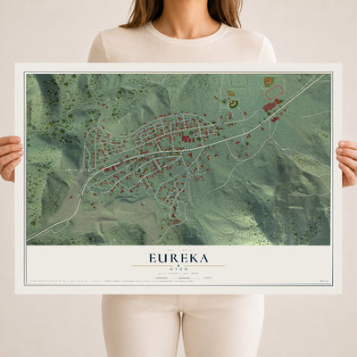 Map of Eureka, Utah, 18 x 24 inch unframed archival matte print