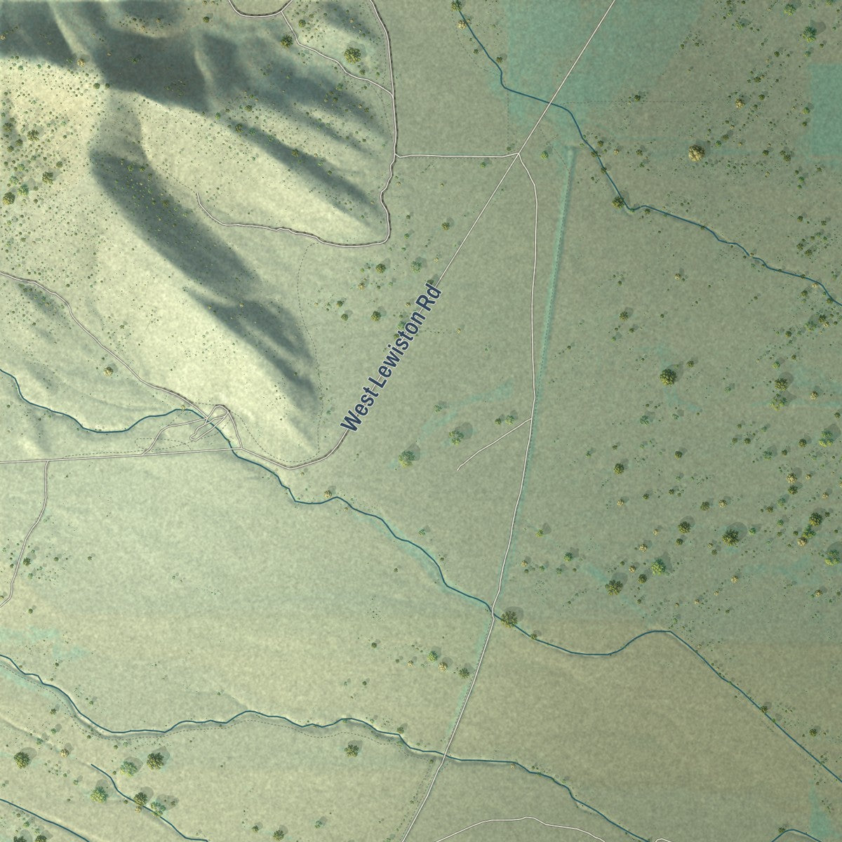 Close-up of the map of Fairfield, Utah print showing street and building detail