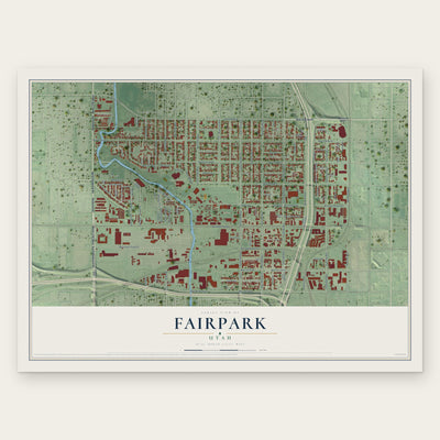 Fairpark, Utah map print, the full design