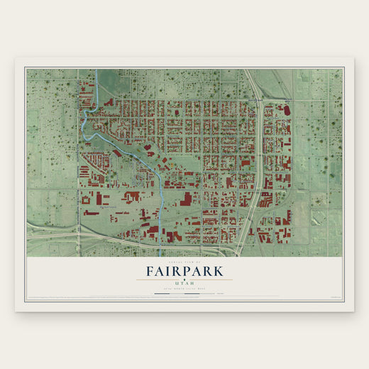 Fairpark, Utah map print, the full design