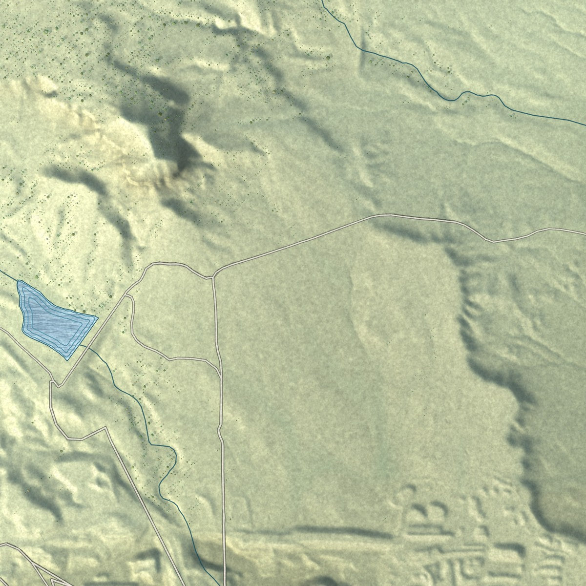 Second close-up of the map of Ferron, Utah print showing more streets and buildings