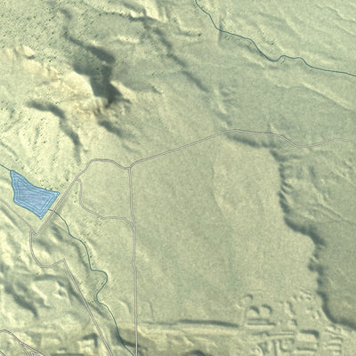 Second close-up of the map of Ferron, Utah print showing more streets and buildings