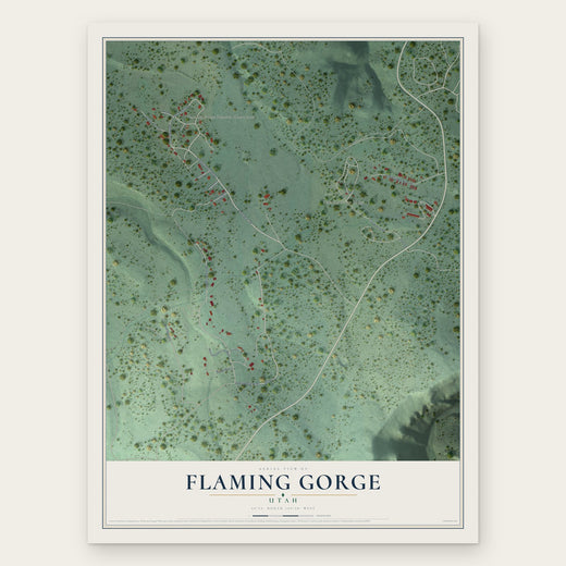 Flaming Gorge, Utah map print, the full design