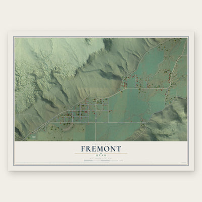 Fremont, Utah map print, the full design