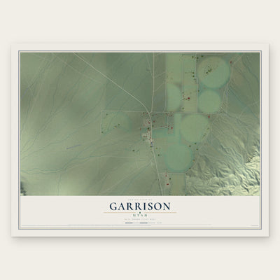 Garrison, Utah map print, the full design