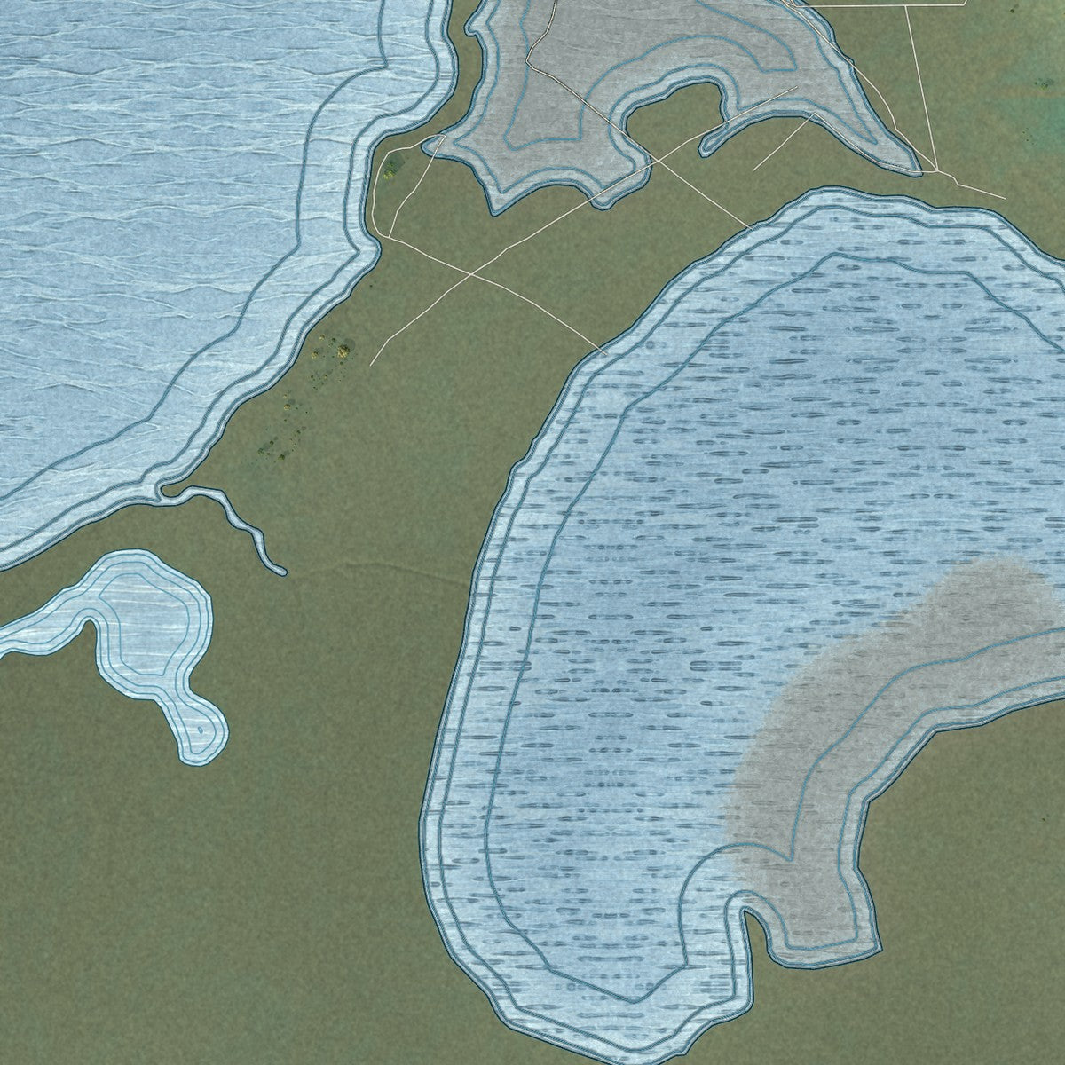 Second close-up of the map of Genola, Utah print showing more streets and buildings
