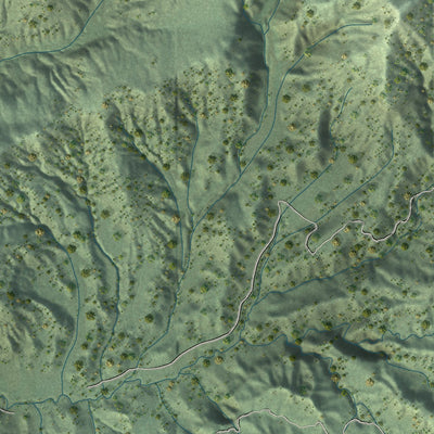 Close-up of the map of Glendale, Utah print showing street and building detail