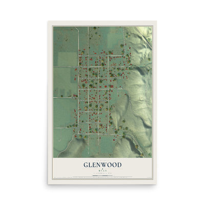 Map of Glenwood, Utah, 12 x 18 inch unframed archival matte print