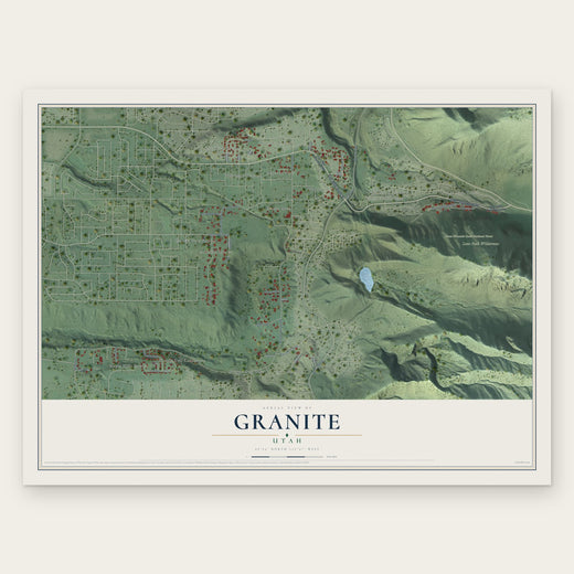 Granite, Utah map print, the full design