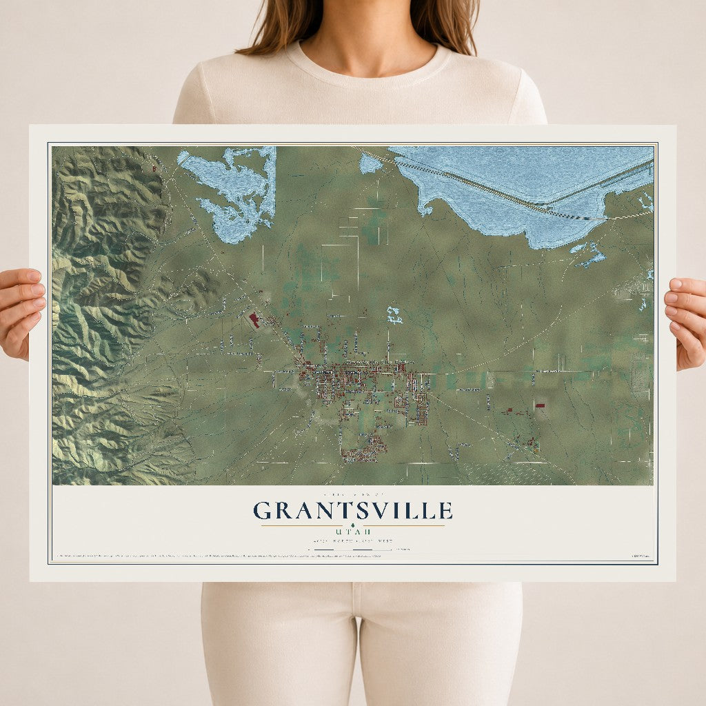 Map of Grantsville, Utah, 18 x 24 inch unframed archival matte print