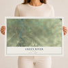 Map of Green River, Utah, 12 x 18 inch unframed archival matte print