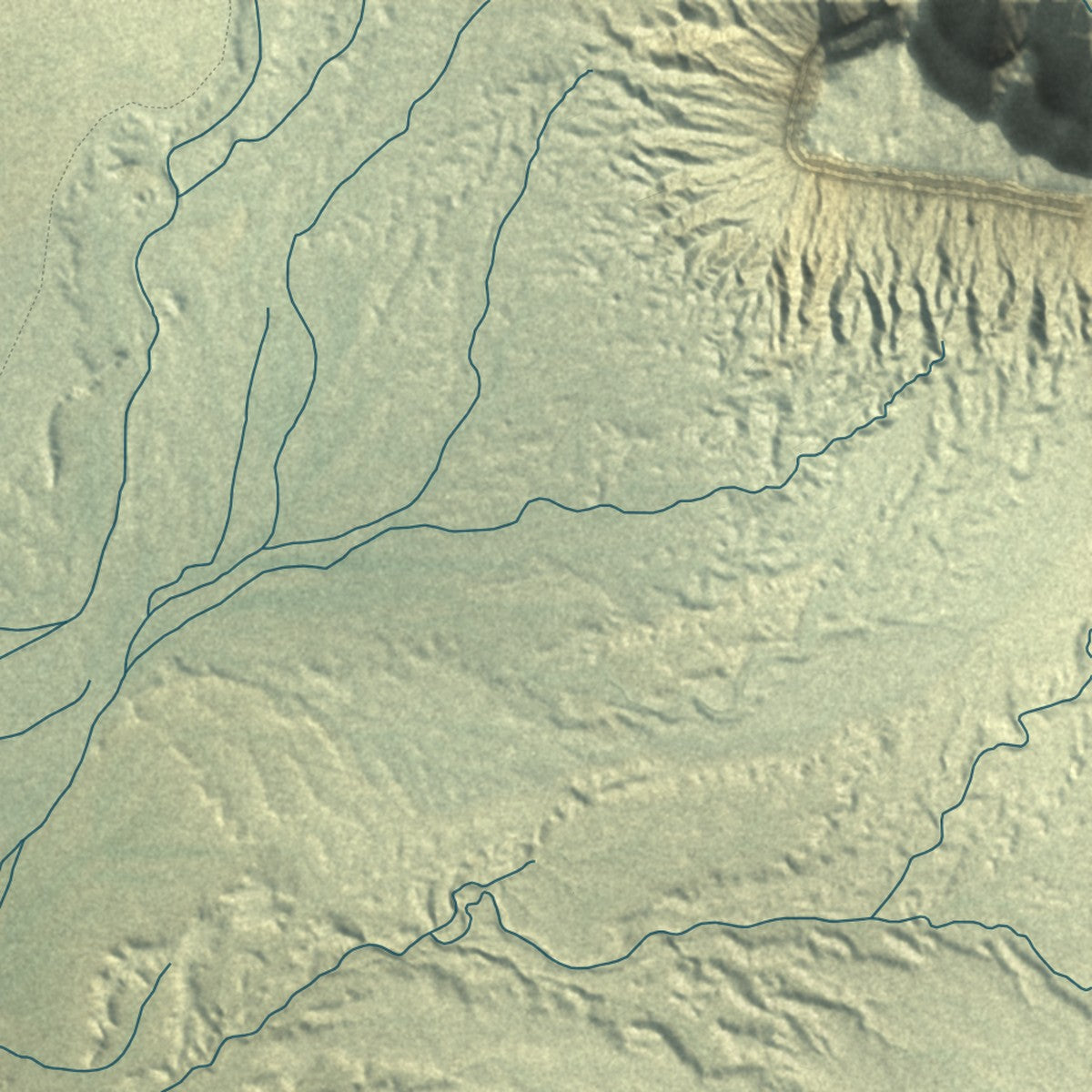 Close-up of the map of Green River, Utah print showing street and building detail