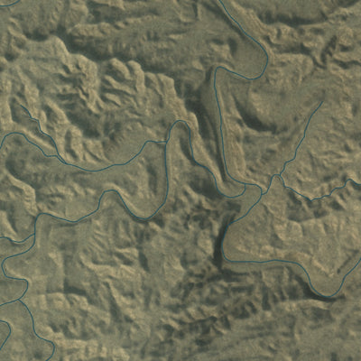Close-up of the map of Halchita, Utah print showing street and building detail