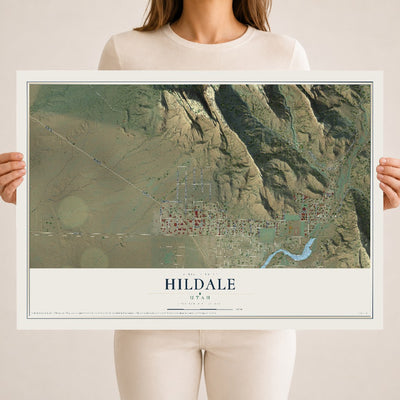 Map of Hildale, Utah, 18 x 24 inch unframed archival matte print