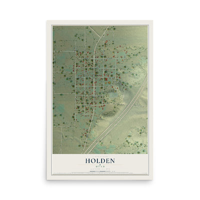 Map of Holden, Utah, 12 x 18 inch unframed archival matte print