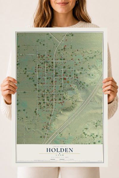 Map of Holden, Utah, 18 x 24 inch unframed archival matte print