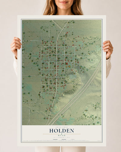 Map of Holden, Utah, 24 x 36 inch unframed archival matte print