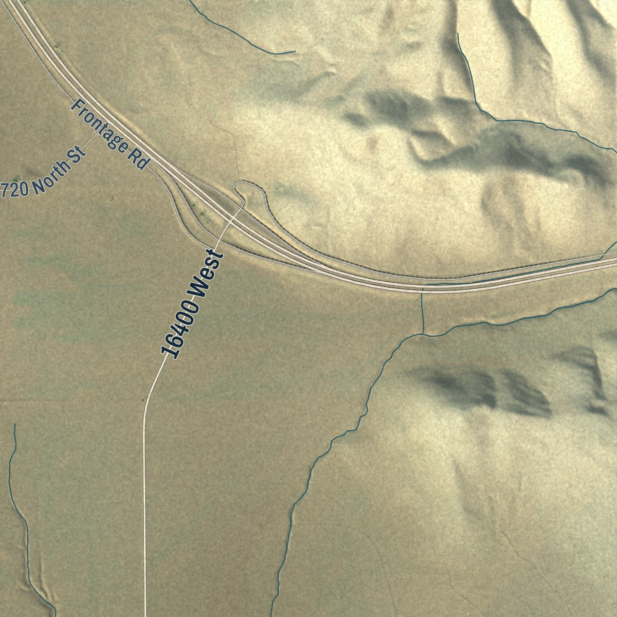 Close-up of the map of Howell, Utah print showing street and building detail