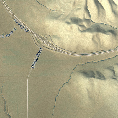 Close-up of the map of Howell, Utah print showing street and building detail