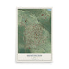 Map of Huntington, Utah, 12 x 18 inch unframed archival matte print