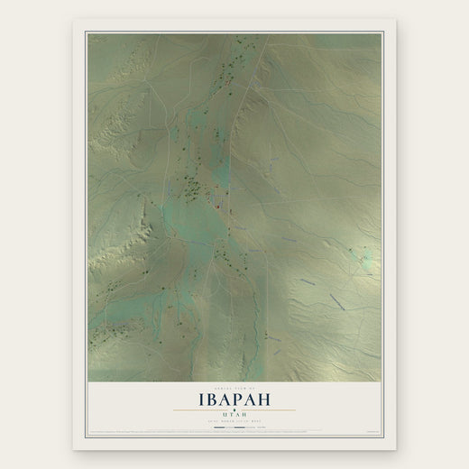 Ibapah, Utah map print, the full design