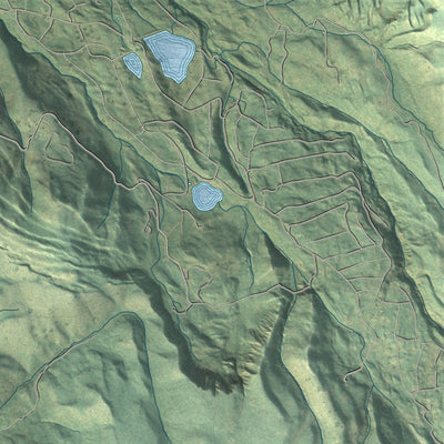 Close-up of the map of Independence, Utah print showing street and building detail
