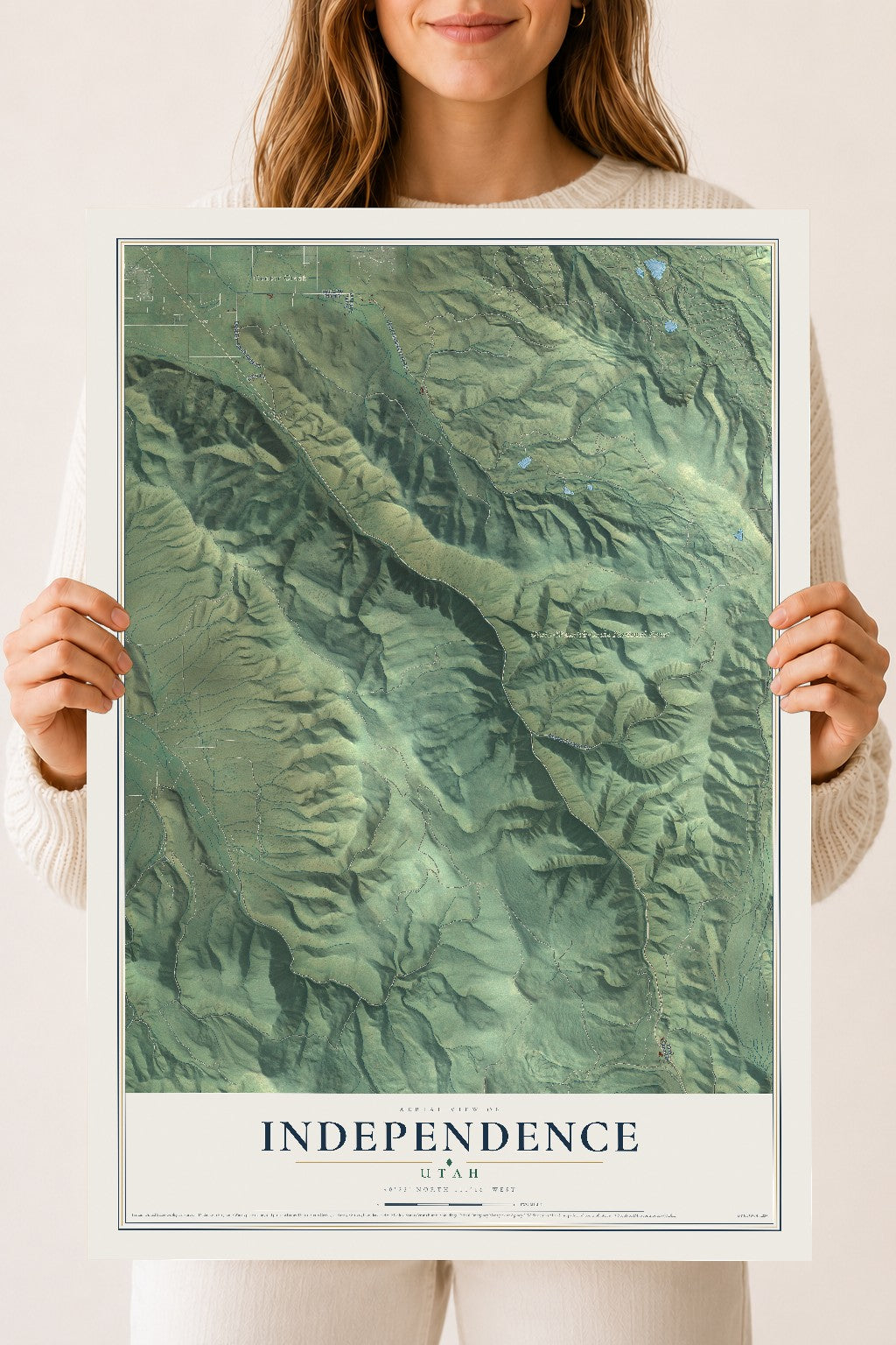 Map of Independence, Utah, 18 x 24 inch unframed archival matte print